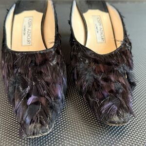 Y2K Joseph Azagury feathered heels